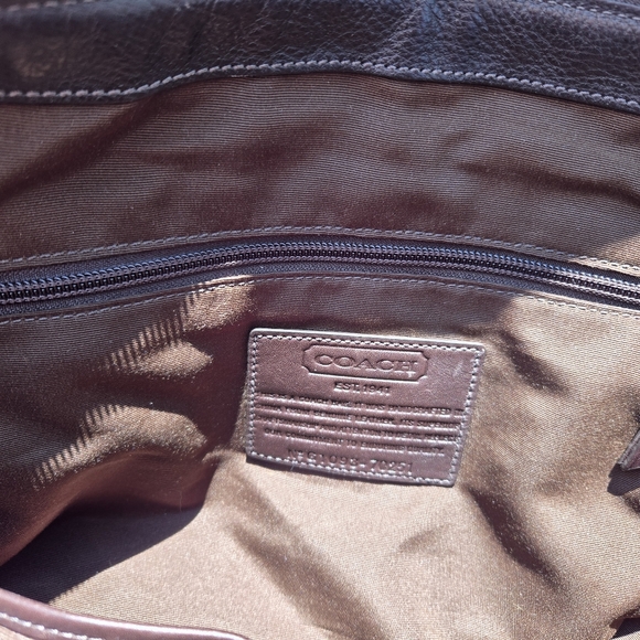 Authentic Coach Choclate Brown Embossed Leather Briefcase. No G1093- 70251 - Picture 11 of 13